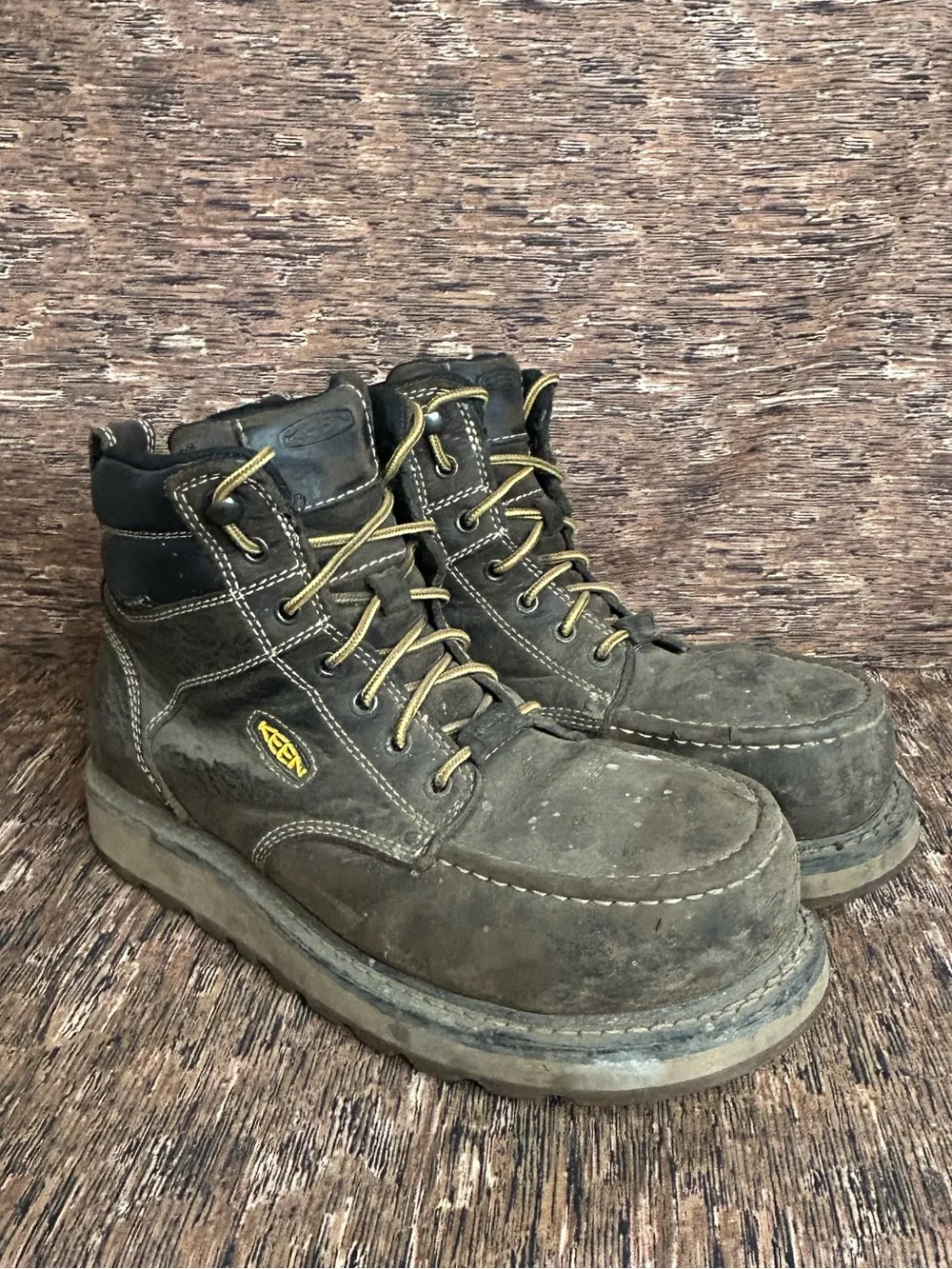 KEEN Utility 6” Cincinnati Waterproof Brown Work Boots Carbon Toe Men’s US 10 D